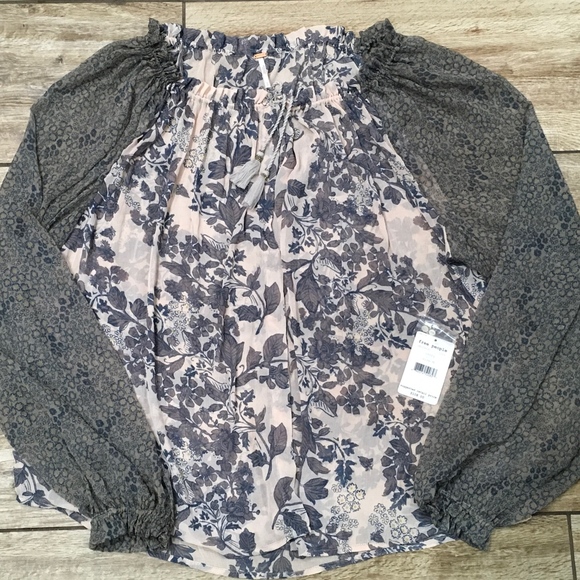 Free People Hendrix Floral Print Shear Blouse - Picture 3 of 7